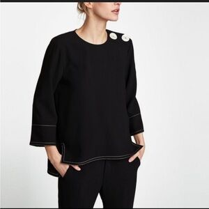 Brand New without tags Zara black hi low top!